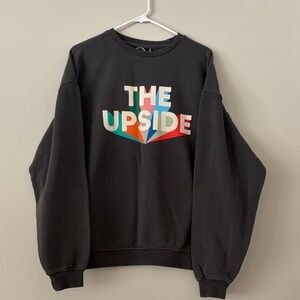 The Upside Charcoal Sweatshirt with Colorful Logo